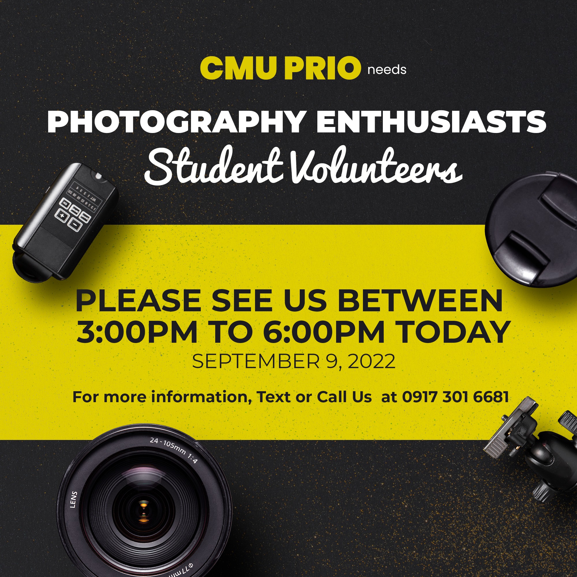 LOOK CMU Public Relations & Information Office needs Photography