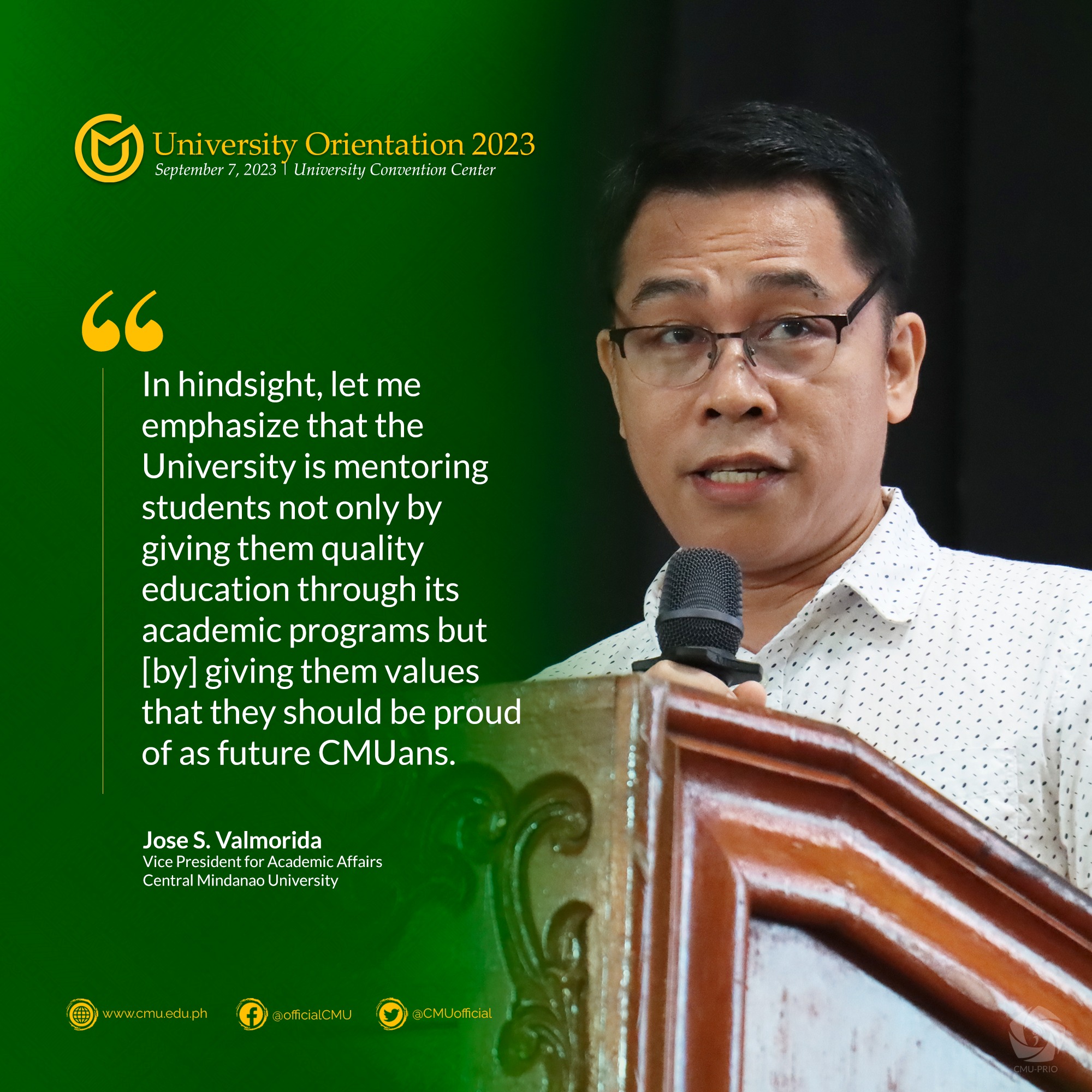 University Orientation 2023September 7, 2023 University Convention