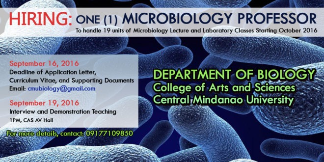 MICROBIOLOGY HIRING