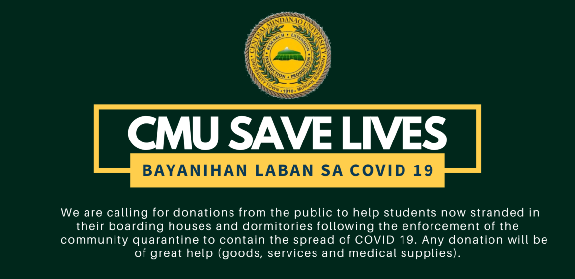 LOOK: The Office of Student Affairs, together with the student leaders of Central Mindanao University is calling for your donations