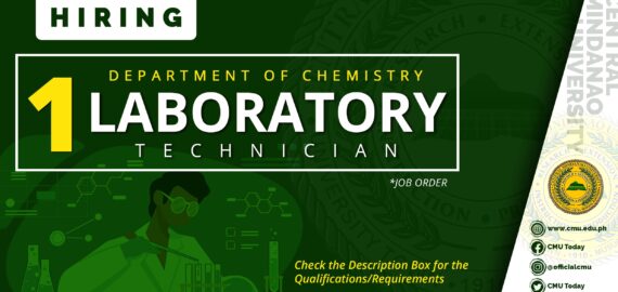 HIRING: Laboratory Technician, Department of Chemistry