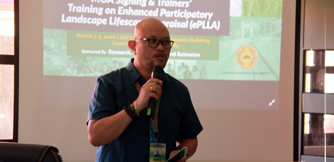 Day 2 of Trainers’ Training on Enhanced Participatory Landscape Lifescape Appraisal (EPLLA) at AACUP room Cas Extension Building, March 4.