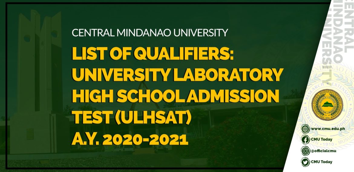 ULHSAT LIST OF QUALIFIERS A.Y 2020-2021