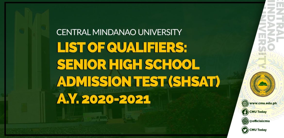 SHSAT LIST OF QUALIFIERS A.Y 2020-2021