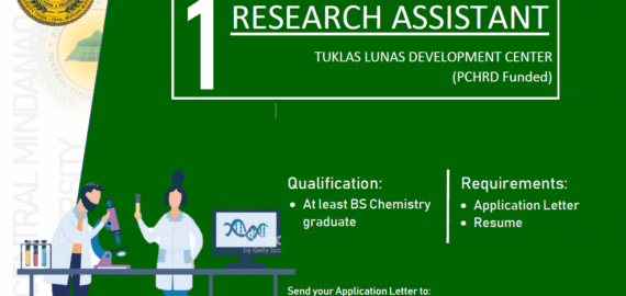 HIRING: The Tuklas Lunas Development Center is in need of one (1) Research Assistant