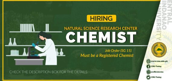 HIRING: ONE (1) CHEMIST