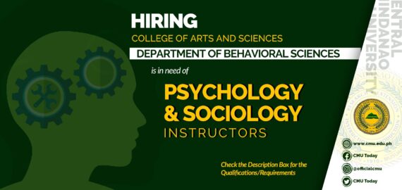 HIRING: HIRING: The Department of Behavioral Sciences is in need of Psychology and Sociology Instructors