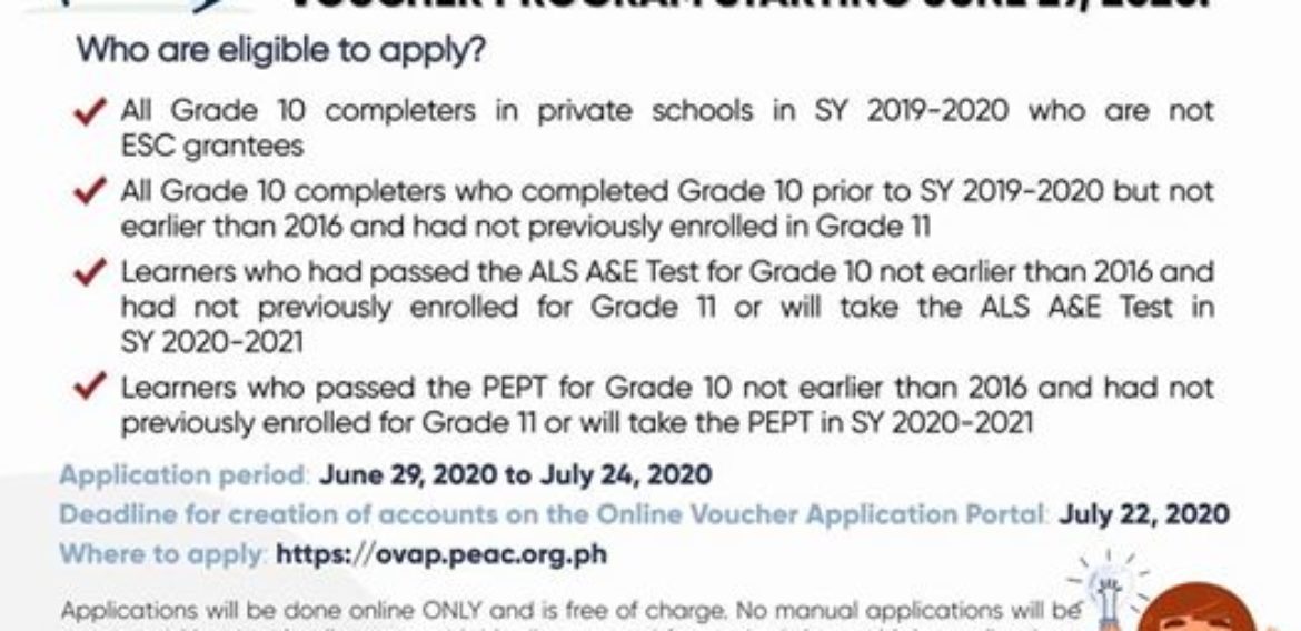 Important Announcement re SHS Voucher Application
