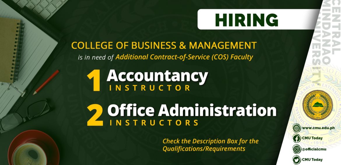 HIRING: College of Business and Management