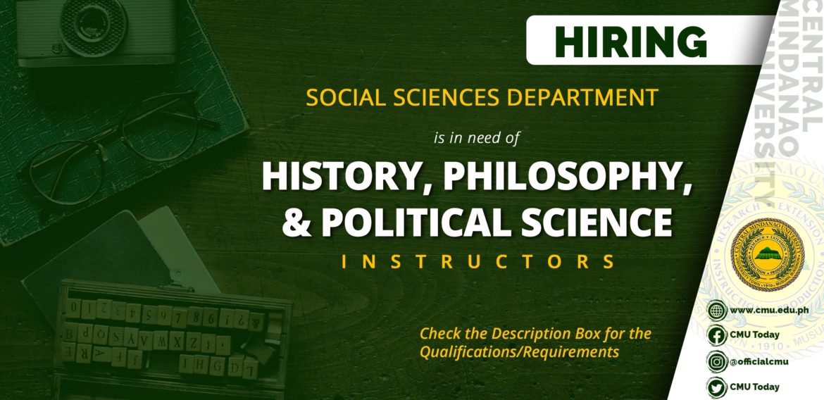 HIRING: Social Sciences Department