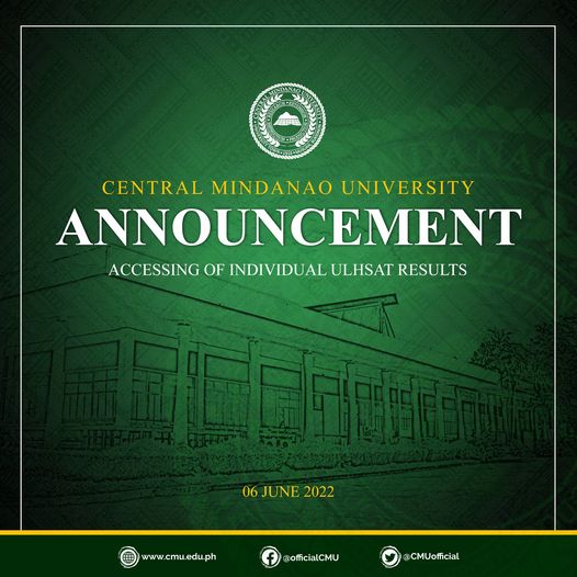 ANNOUNCEMENT The individual results for University Laboratory High School Admission Tests