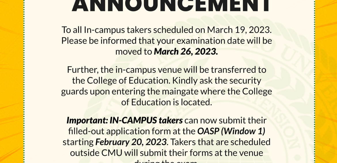 CMUCAT Announcement