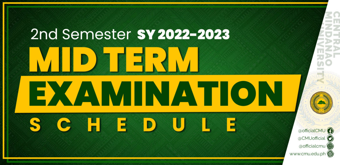 Mid term Examination Schedule