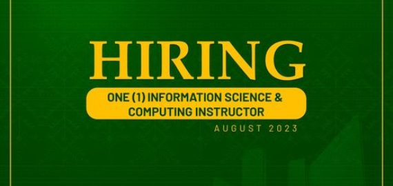 The College of Information Sciences and Computing needs one (1) Instructor