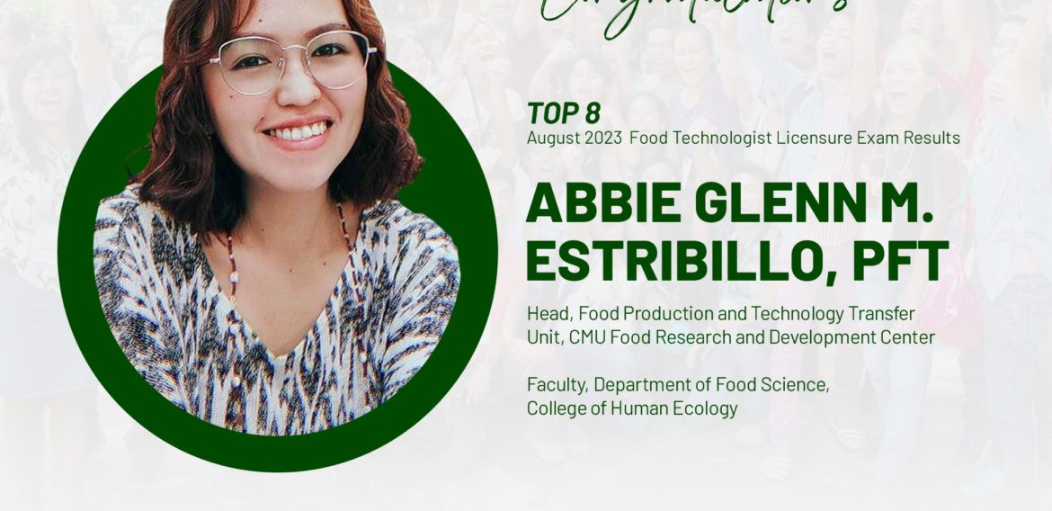 Congratulations to our newly registered Food Technologists