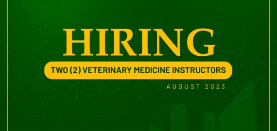 The Medicine, Surgery, and Zoothenics Department, College of Veterinary Medicine, needs two (2) Instructors
