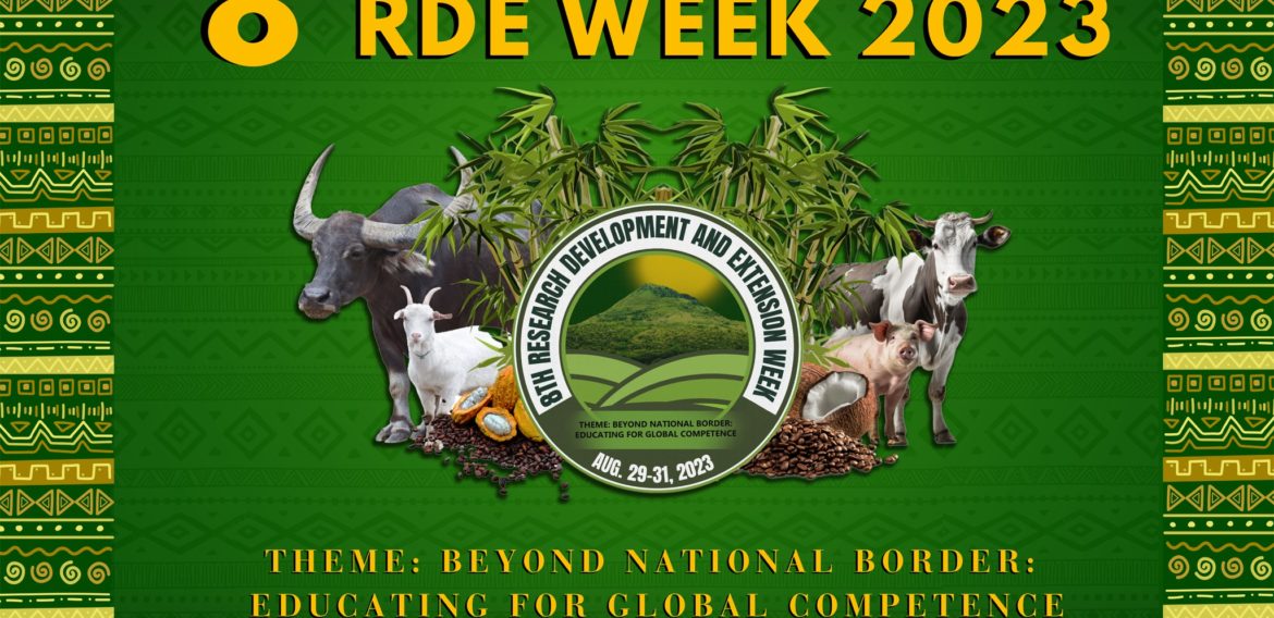 Research, Development, and Extension Week (RDE Week) happening on August 29-31, 2023