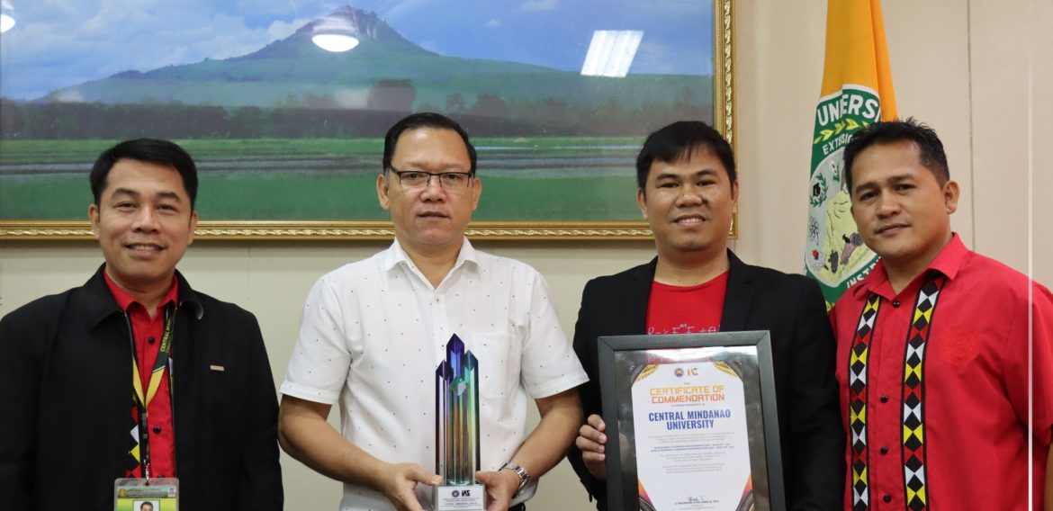 Turn over of the Certificate of Commendation to Central Mindanao University