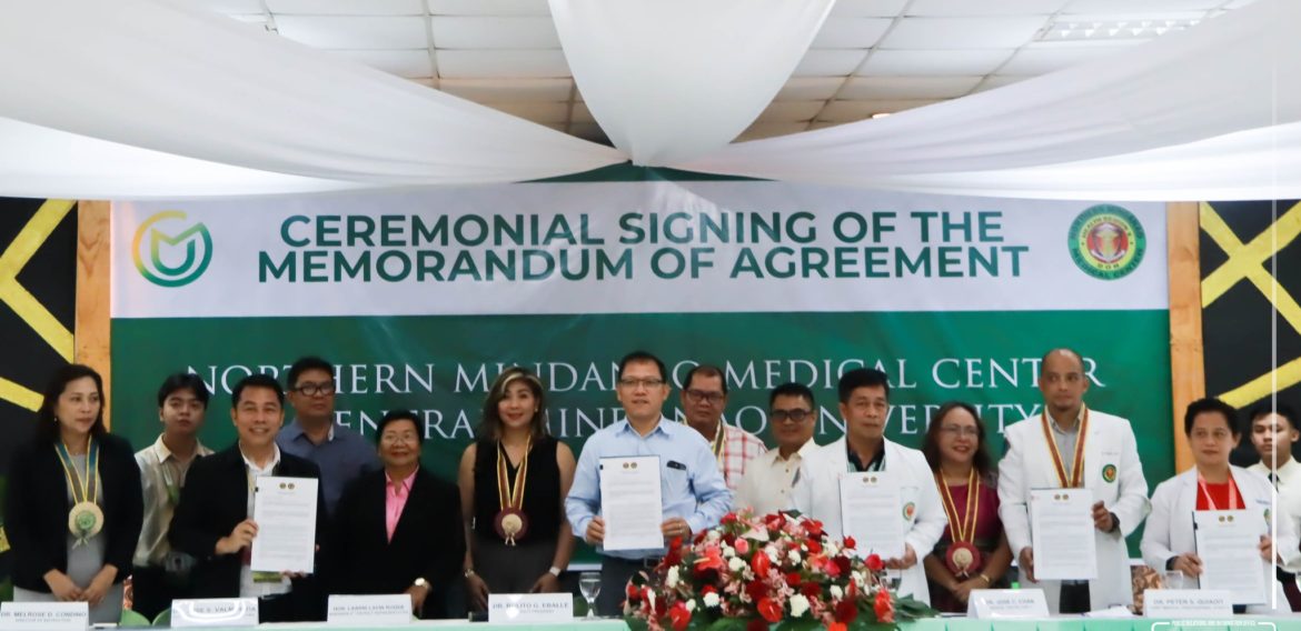 Ceremonial Signing of a Memorandum of Agreement between Central Mindanao University and the Northern Mindanao Medical Center