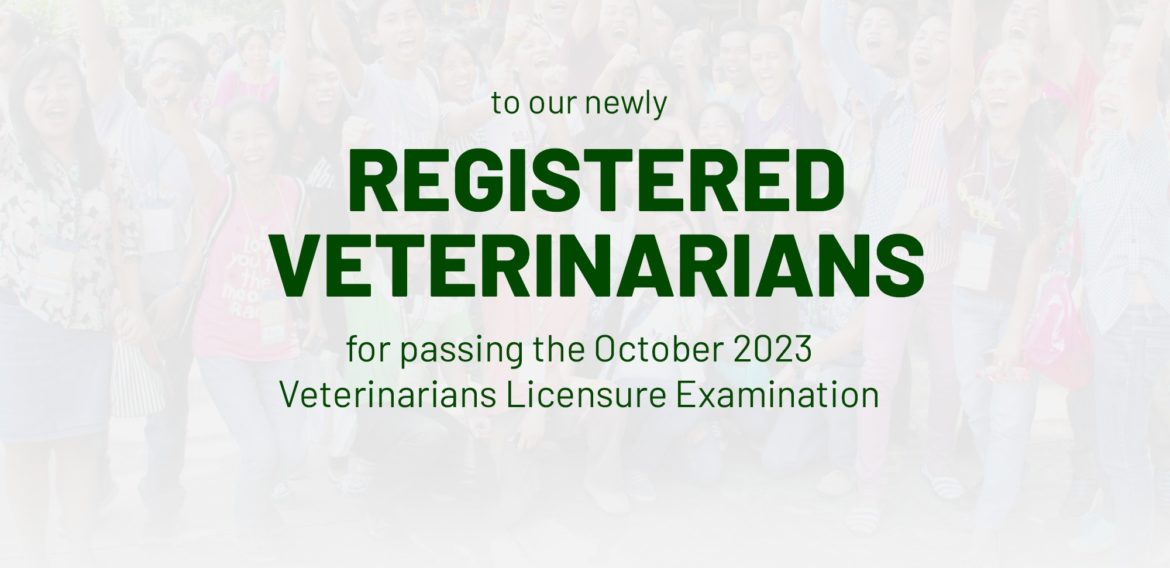 Congratulations to our newly registered Veterinarians