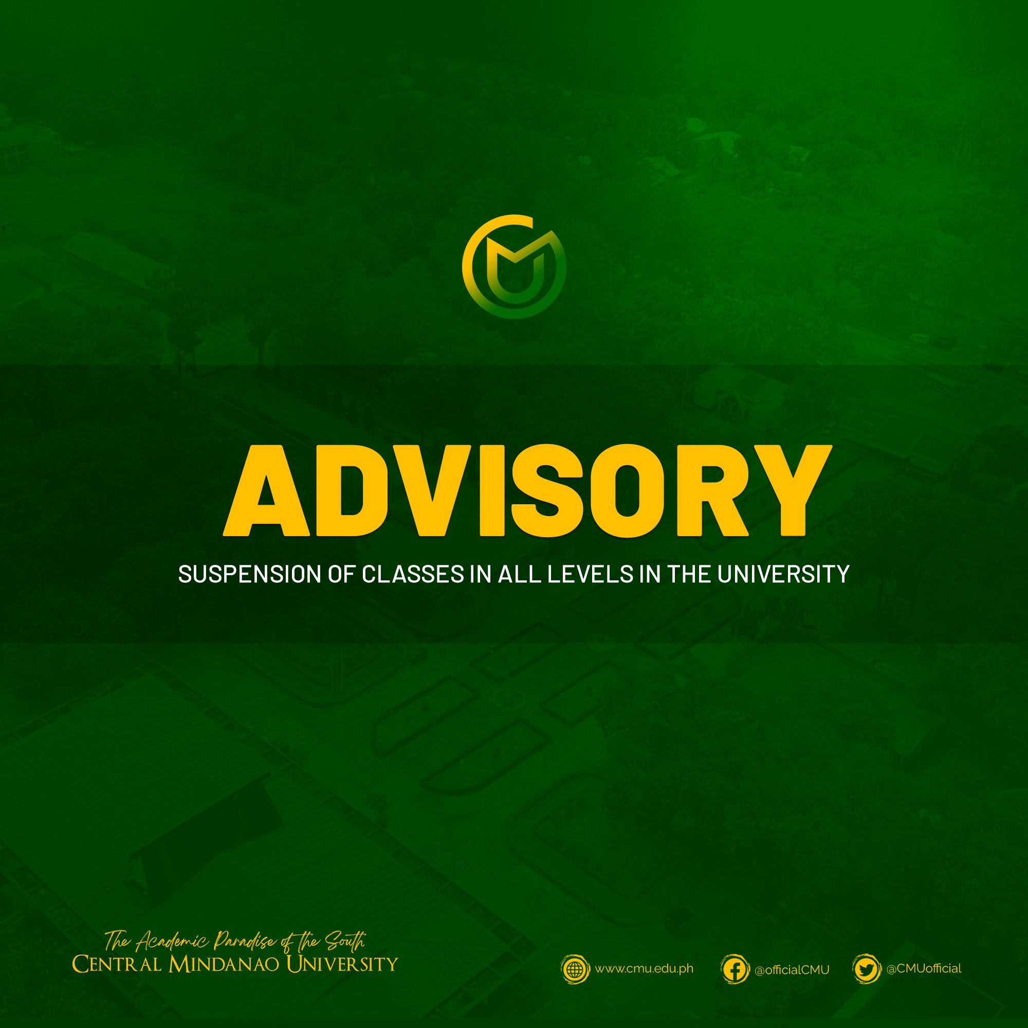 ADVISORY: Suspension of Classes in UP Cebu - University of the