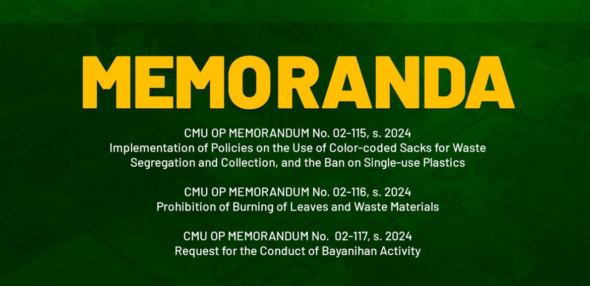 CMU OP MEMORANDUM No. 02-115, s. 2024