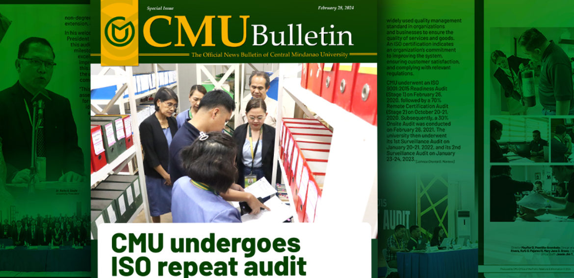 [CMU BULLETIN] CMU undergoes ISO repeat audit