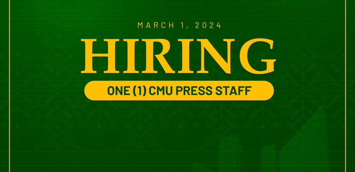 The CMU Press needs one (1) Staff