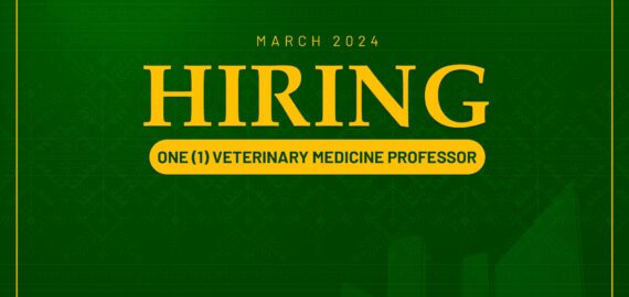 The Department of Microbiology, Parasitology, Pathology, and Public Health, College of Veterinary Medicine needs One (1) Faculty