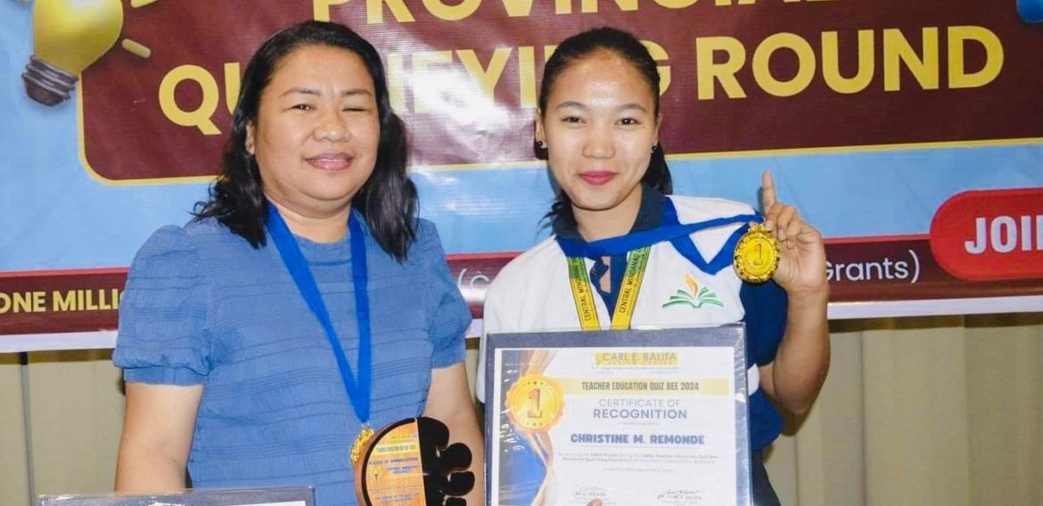 National Teacher Education Quiz Bee 2024 Provincial Qualifying represented by Christine M. Remonde