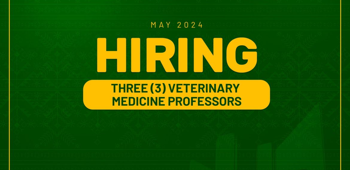 Hiring 3 Medicine Veterinary Professors