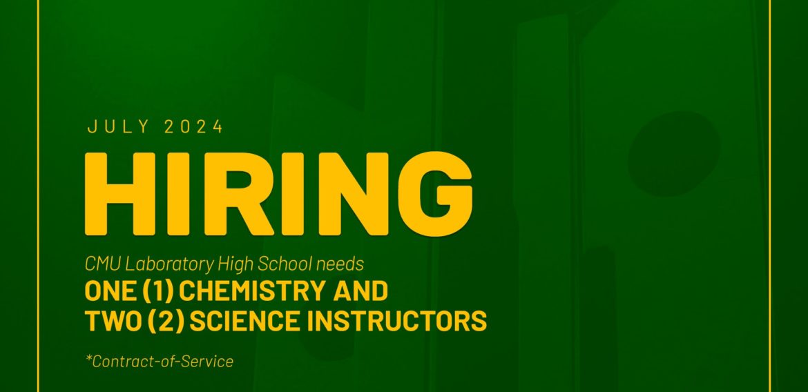 Central Mindanao University Laboratory High School needs one Chemistry and two Science Instructors