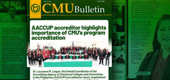 [CMU BULLETIN] AACCUP accreditor highlights importance of CMU’s program accreditation
