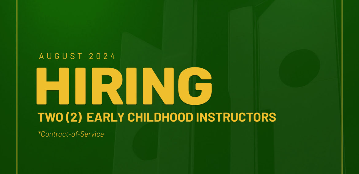 Bachelor of Early Childhood Education Course Needs Two Instructors
