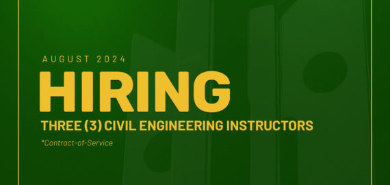 Department of Civil Engineering Needs Three Instructors