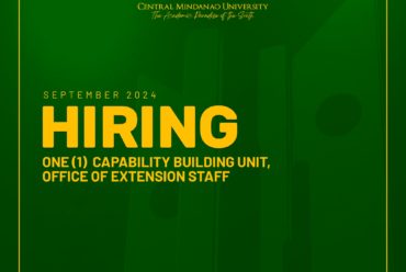 Capability Building Unit of the Office of Extension needs one office staff