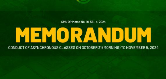 CMU OP MEMORANDUM No. 10-581, s. 2024