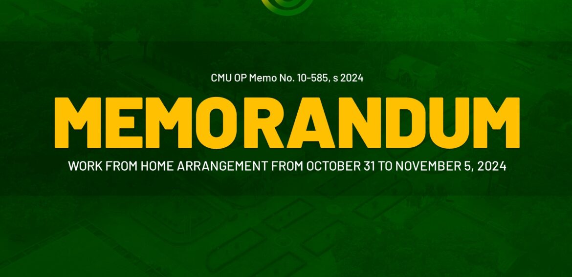 CMU OP Memo No. 10-585, s 2024
