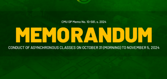 [MEMORANDUM] CMU OP MEMORANDUM No. 10-581, s. 2024