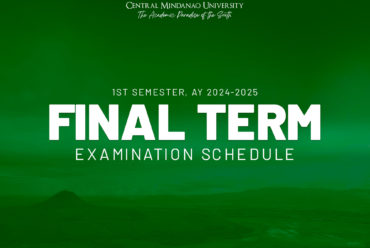 Final Term Examination Schedule, 1st Semester AY 2024-2025