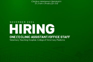 The College of Veterinary Medicine needs One Clinic Assistant/ Office Staff