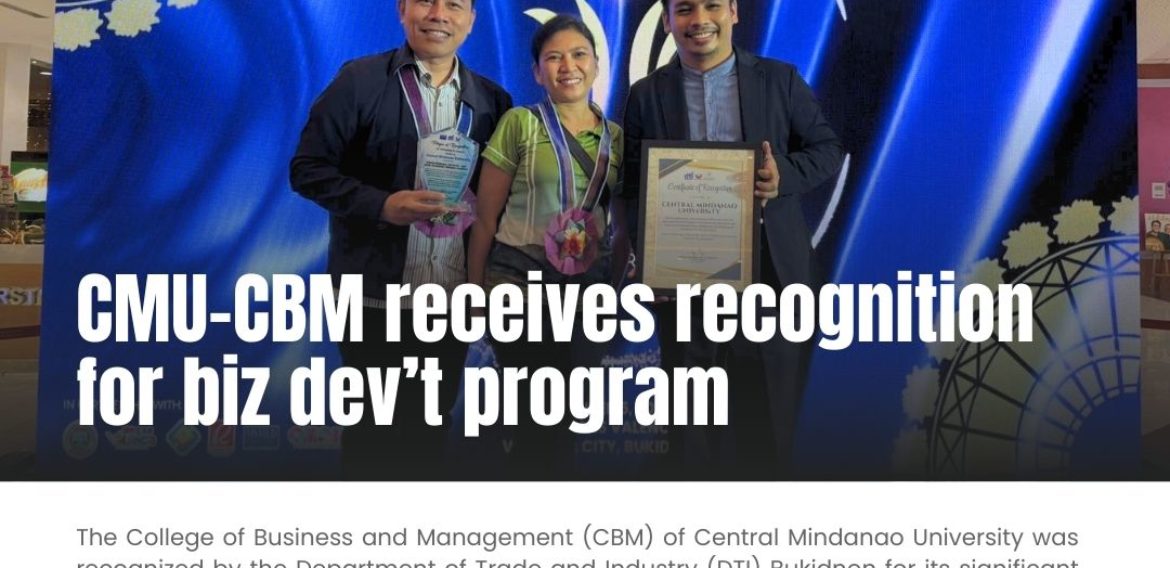 CMU-CBM receives recognition for biz dev’t program