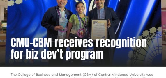 CMU-CBM receives recognition for biz dev’t program