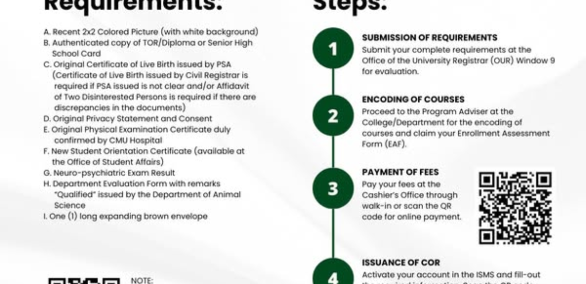 Enrollment Processes for 2nd Semester, SY 2024-2025