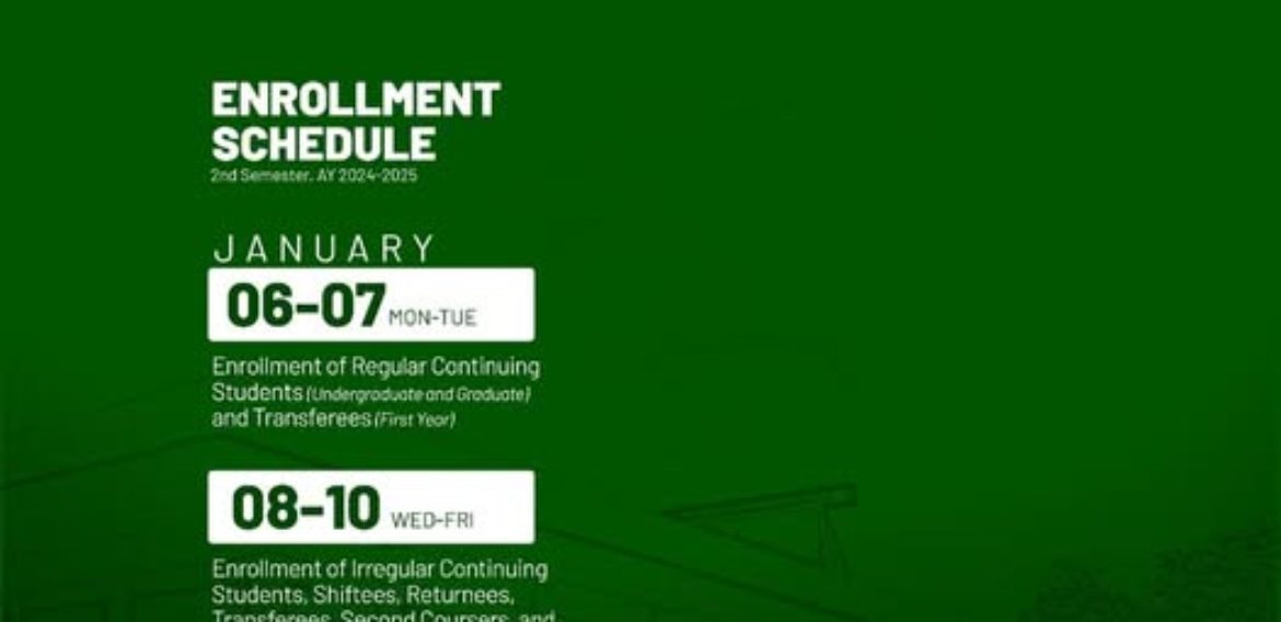 Enrollment Schedule January 2025