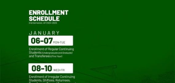 Enrollment Schedule January 2025