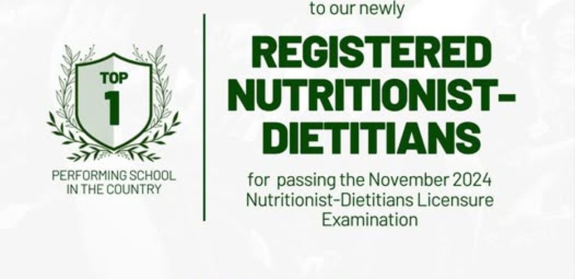 Central Mindanao University is the 𝗧𝗢𝗣 𝗣𝗘𝗥𝗙𝗢𝗥𝗠𝗜𝗡𝗚 𝗦𝗖𝗛𝗢𝗢𝗟 Nutritionist-Dietitians Licensure Examination November 2024