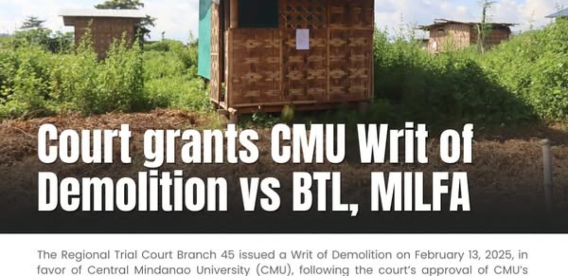 𝗖𝗼𝘂𝗿𝘁 𝗴𝗿𝗮𝗻𝘁𝘀 𝗖𝗠𝗨 𝗪𝗿𝗶𝘁 𝗼𝗳 𝗗𝗲𝗺𝗼𝗹𝗶𝘁𝗶𝗼𝗻 𝘃𝘀 𝗕𝗧𝗟, 𝗠𝗜𝗟𝗙𝗔
