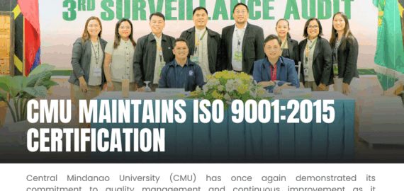 CMU MAINTAINS ISO 9001:2015 CERTIFICATION