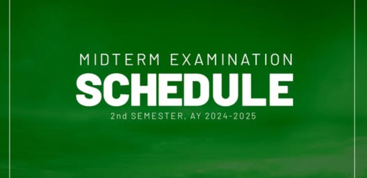 Midterm Examination Schedule for the 2nd Semester 2024-2025